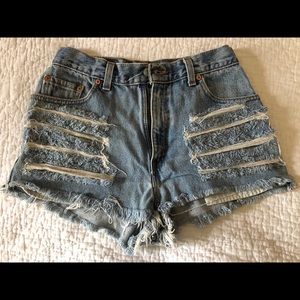 Levi High Waisted Jean Shorts